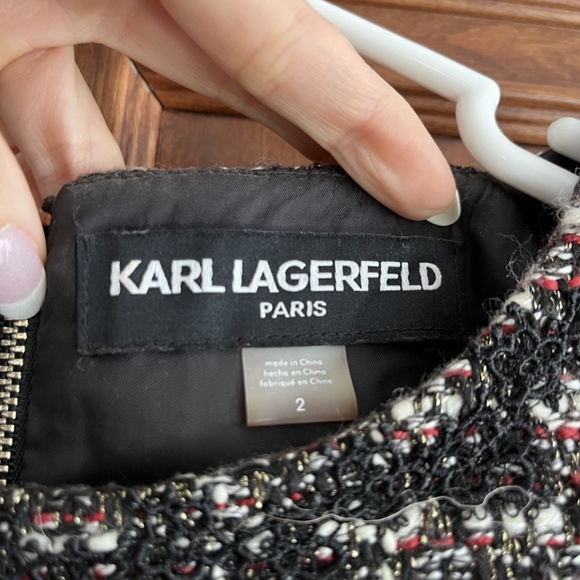 Karl Lagerfeld Tweed Midi Dress - Picture 2 of 4